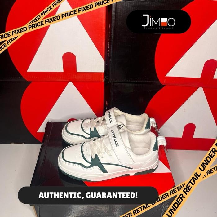 AIRWALK DECKER JR PUTIH HIJAU - SNEAKERS ANAK - ORIGINAL 100% GUARANTEE