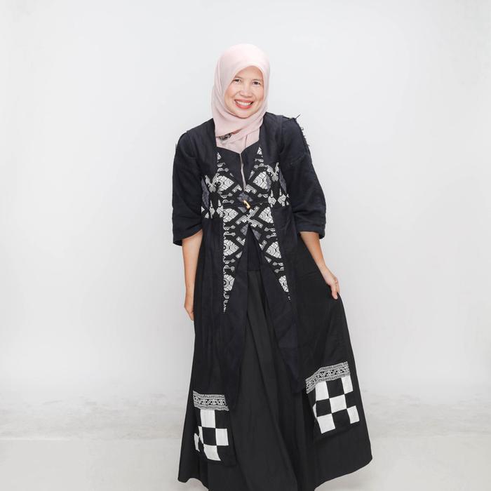 Baju outer etnik bahan katun dan tenun Lombok 03