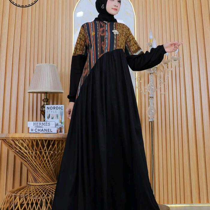 Gamis lebaran , fizzi Collection twill Tenun Troso