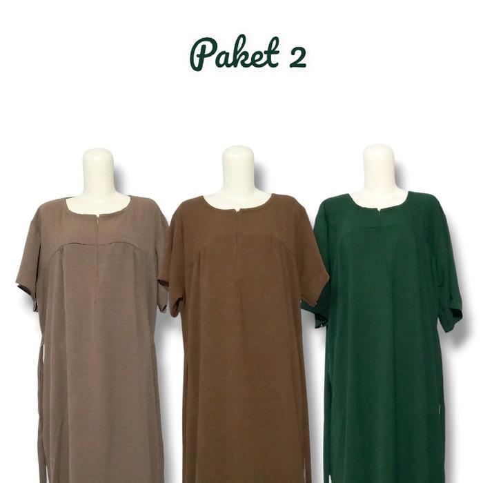 [LEBIH MURAH] Dhiya Daster Jumbo Polos Bahan Cringkle Busui