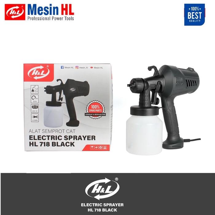 ELECTRIC SPRAYER / SPRAY GUN LISTRIK H&L 718 BLACK SERIES HL718