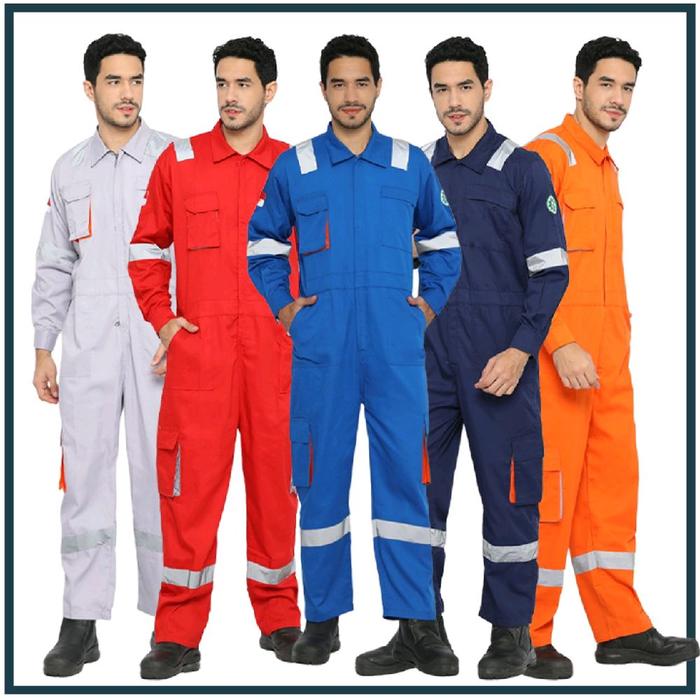 ARJA SAFETY [ FREE LOGO K3 & BENDERA ] Wearpack Safety Premium Coverall Terusan American Drill Baju 