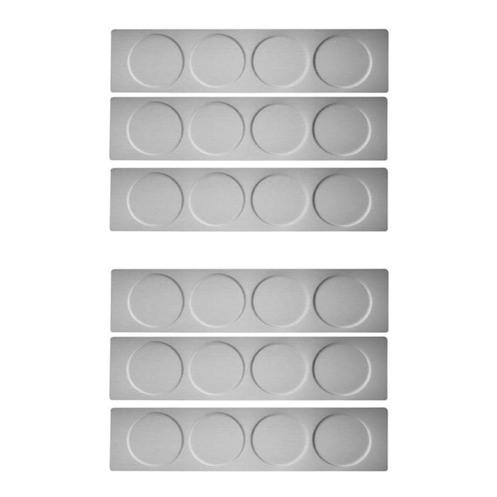 6X Magnetic Spice Jars Rack Stainless Steel Spice Jars Wall Plate