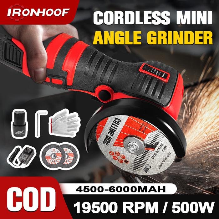 Gerinda Sudut Brushless Cordless Mesin Gerinda Angle Grinder Portable Mesin Gerinda Tangan Listrik A