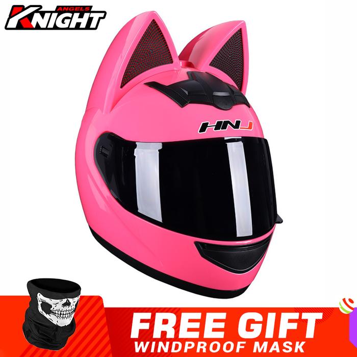 HNJ Motorcycle Helmet Casco Moto Off-road Helmet Removable Cat Ear