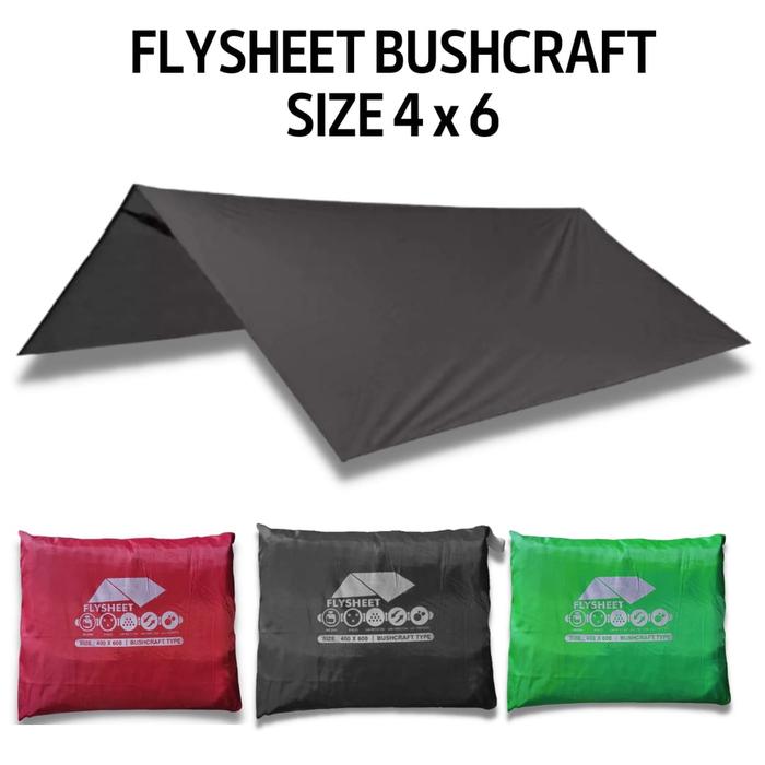 READY Flysheet 4x6 waterproof -  bivak set 4x6 - trap tent - flysheet tenda  6x4- terpal tenda 4x6 1