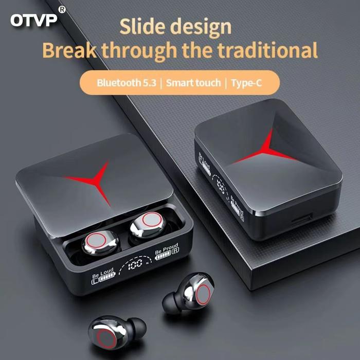 TWS M90 Headphone Nirkabel Asli Earphone Gaming Bluetooth 5.3 Headset