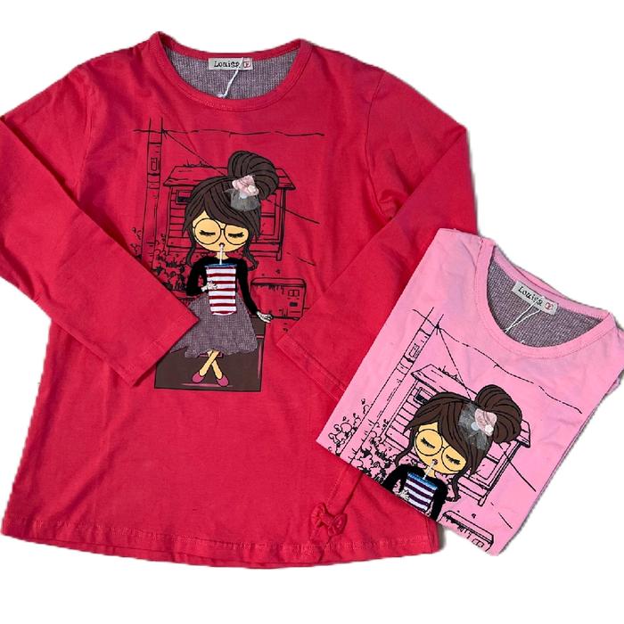 Kaos Louisa Lengan Panjang Anak Perempuan