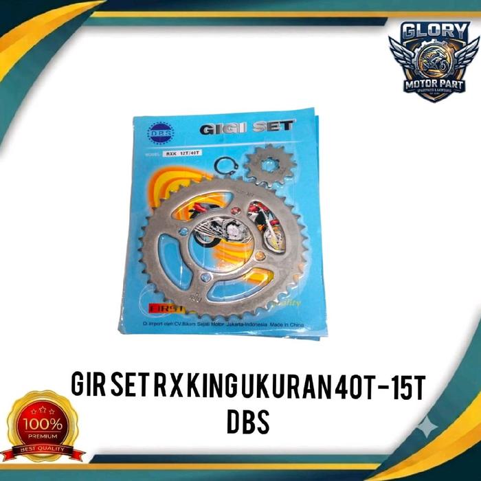 GIR GEAR SET DEPAN BELAKANG 40T RX KING BISA UNTUK JUPITER Z VEGA R NEW FORCE1 F1 ZR (DBS)