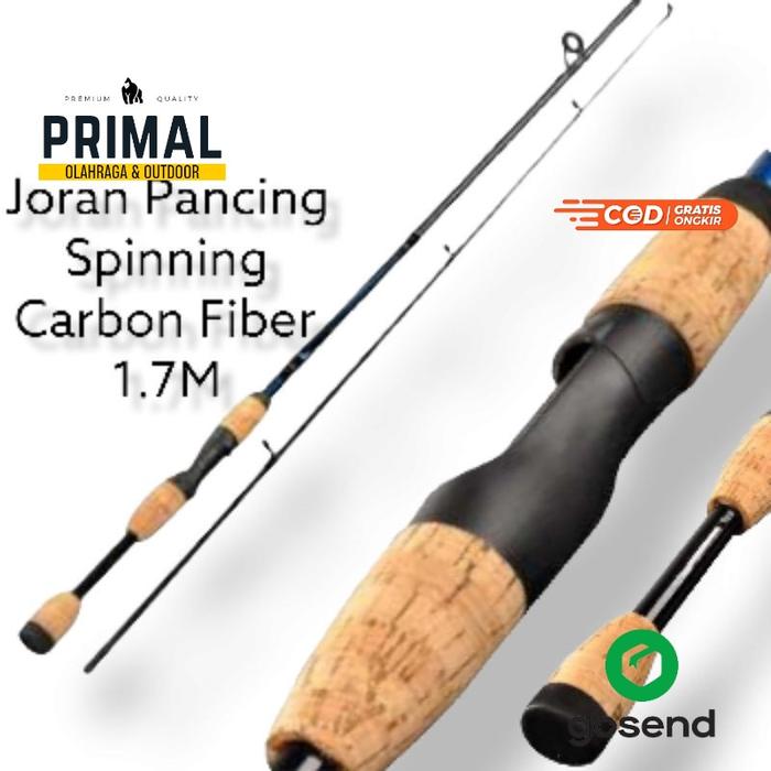 tongkat pancing Spinning carbon fiber kuat, dapat menahan beban yang berat dan tidak patah, cocok un