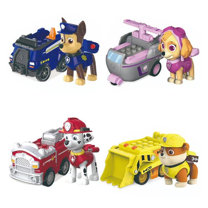 Genuine Paw Patrol Vehicle Chase Skye Marshall Pull Back Cars Playset