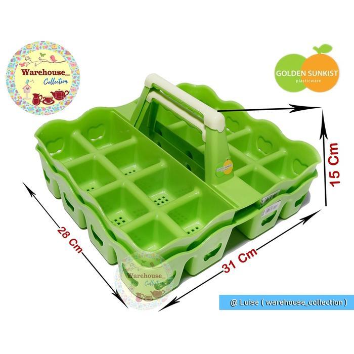 Rak Aqua Gelas Golden Sunkist Isi 16 /Tempat Aqua gelas 16 lubang RA-9016 wadah aqua aesthetic tempa