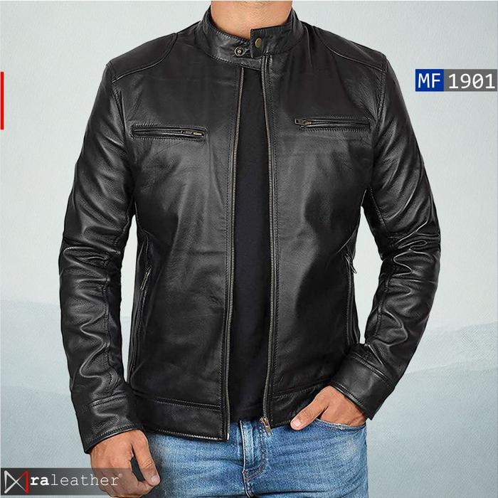 Jaket Kulit Pria 100% Kulit Domba Asli Garut - RA Leather Original - MF1901