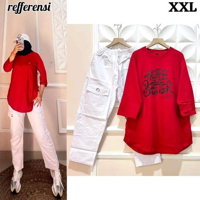 SET TUNIK JUMBO // ONE SET CELANA PANTS BY JEVANNI