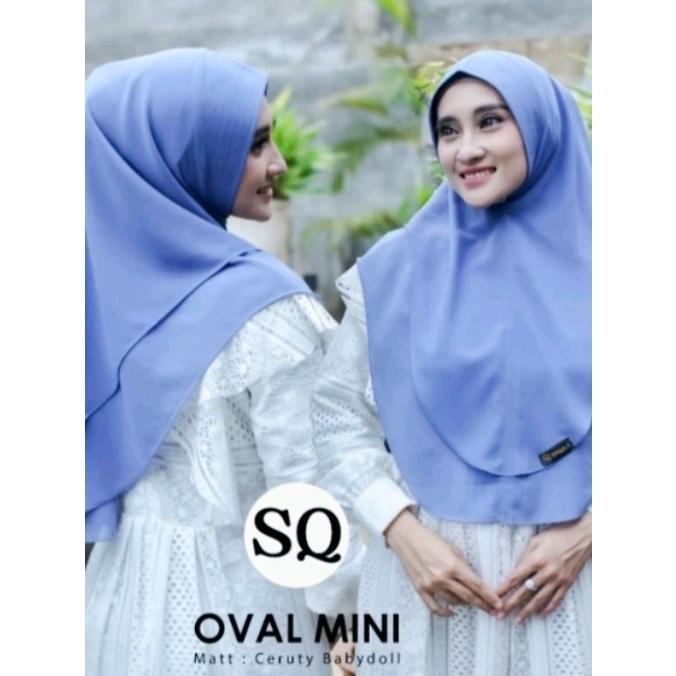 Hijab khimar instan oval mini 2 layer baby doll