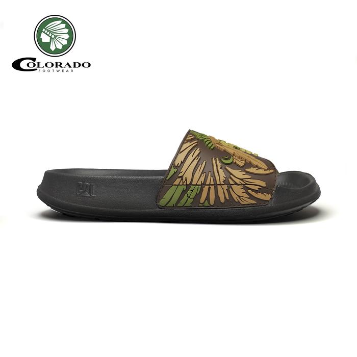 Sandal Selop Rubber Pria Barnett Colorado Apache - Brown Karet Shoes Sendal Coklat
