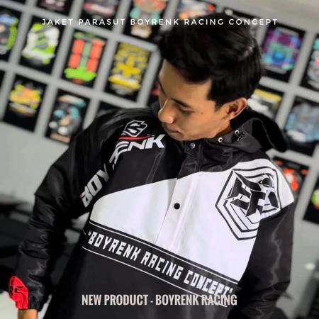 BOYRENK JACKET JAKET PARASUT TASLAN MILKY WATERPROOF PREMIUM JAKET RACING - MERCHANDISE BOYRENK RACI