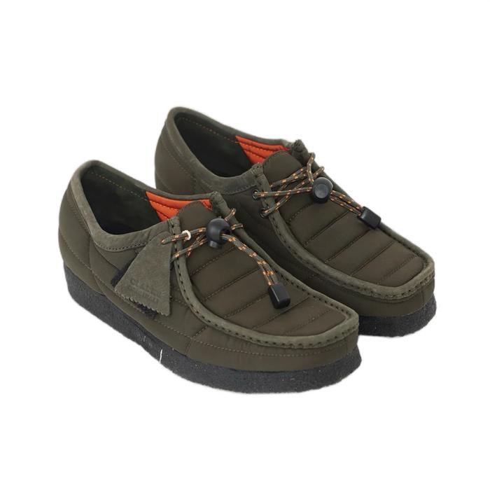 Clarks Wallabee Quilted Low - Olive Shoes  Pria
