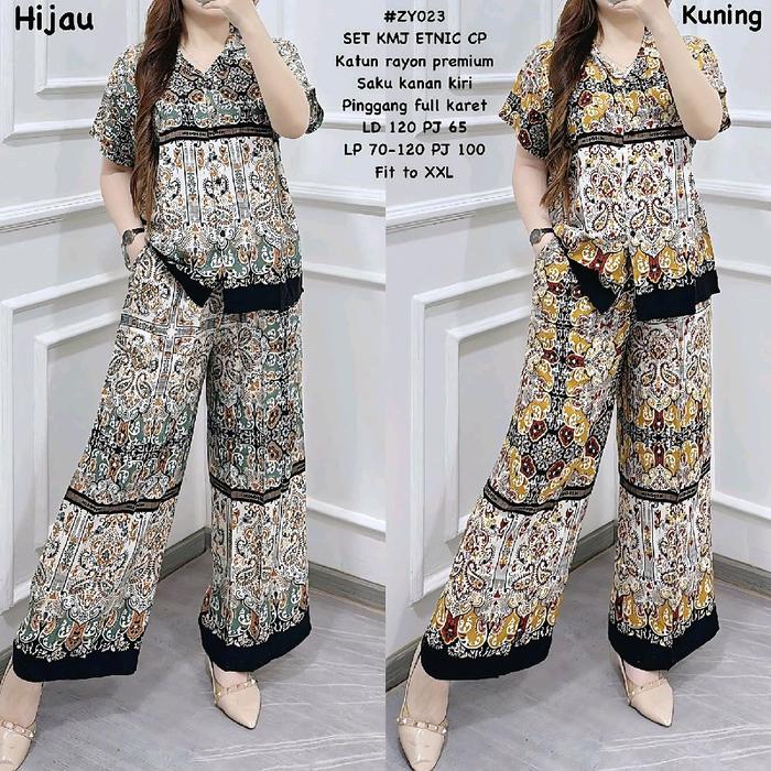 Baju Tidur ZY023 Set KMJ Etnik CP