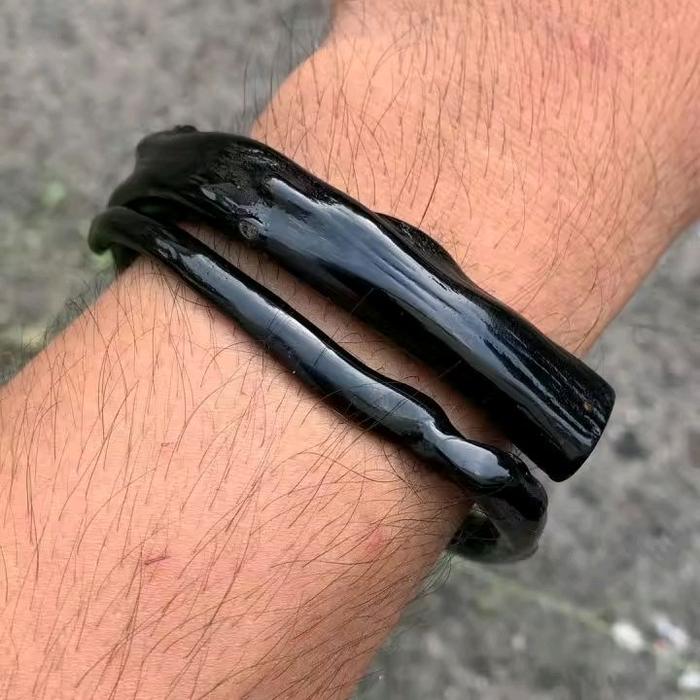 Gelang akar bahar hitam asli natural papua tangan glang