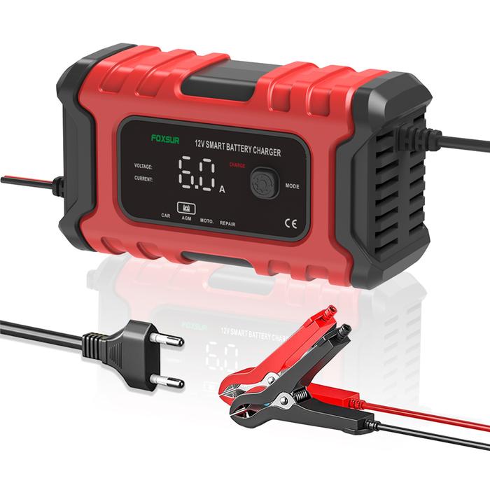 Pengisi Daya Baterai Otomatis 6A 12V Pengisi Daya Baterai Mobil