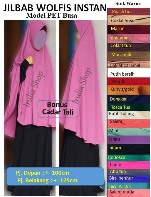 Jilbab Wolfis Jumbo/Hijab Wolfis Jumbo Cadar