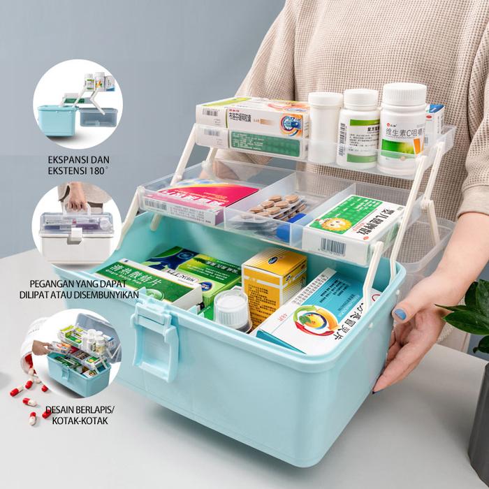 Kotak Perkakas Plastik Tool Box Kotak Obat Kotak Penyimpanan Box Kotak Penyimpanan Obat Medicine Box