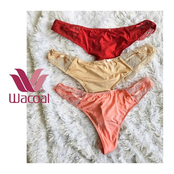 THONG G STRING SEXY WACOAL SIZE M L LACE RENDA PANTY CELANA DALAM IP4490 GSTRING Lingerie Wanita