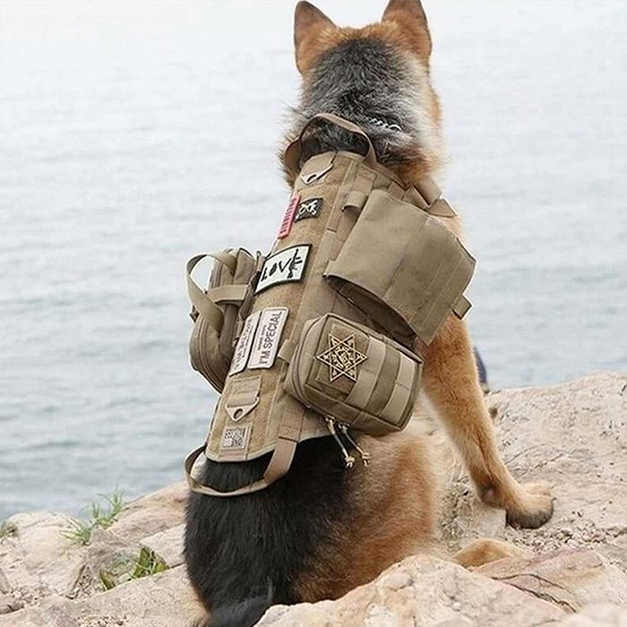 Camouflage Big Dog Harness Pet German Shepherd K9 Malinois Training