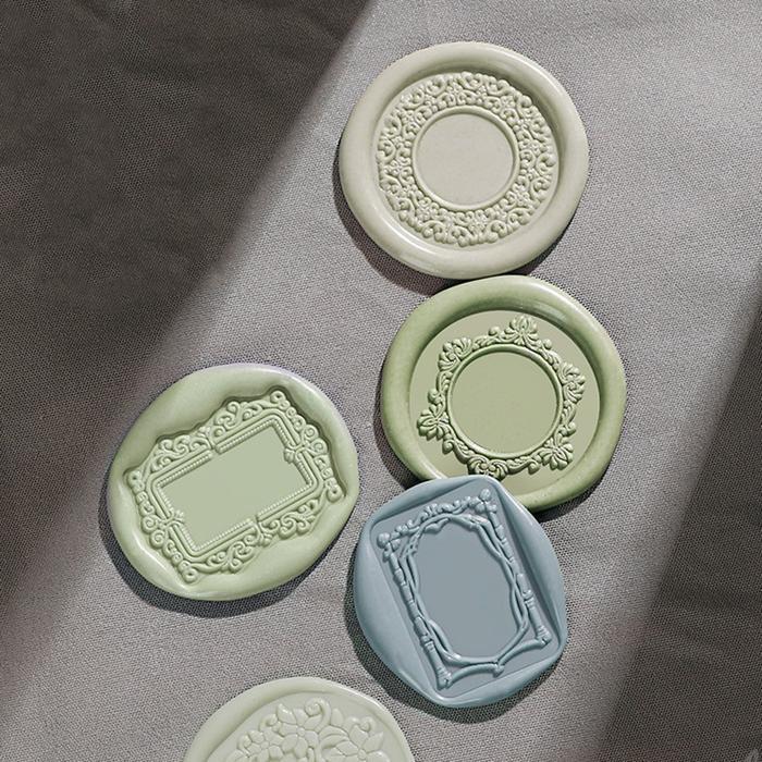 Wax Seal Stamp Head Photo Frame Vintage Hold Photos Sealing Stamp Head Diy Cards Envelopes Wedding I