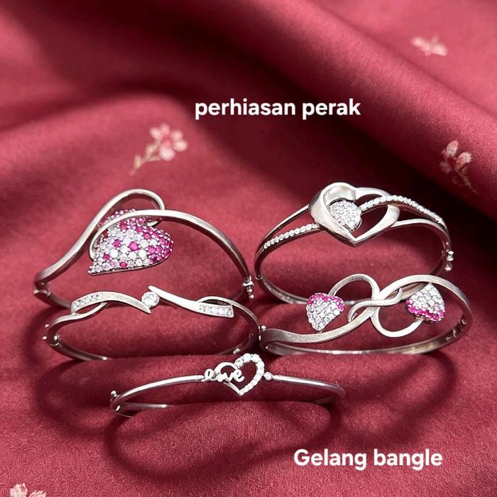 Gelang bangle perak 925.gelang wanita perak asli 925