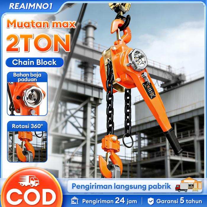 【Daya Angkut Super】Gandang Tuas HSH Tipe Manual Rantai 0.5/1/1.5/2/3/5T Hand Chain Hoist Crane 1.5/3
