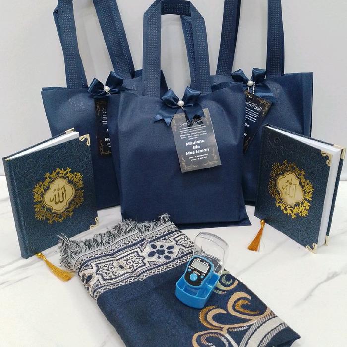 hampers yasin premium paket lengkap/souvenir mengenang 40 hari/100 hari/haul/paket yasin, sajadah, t
