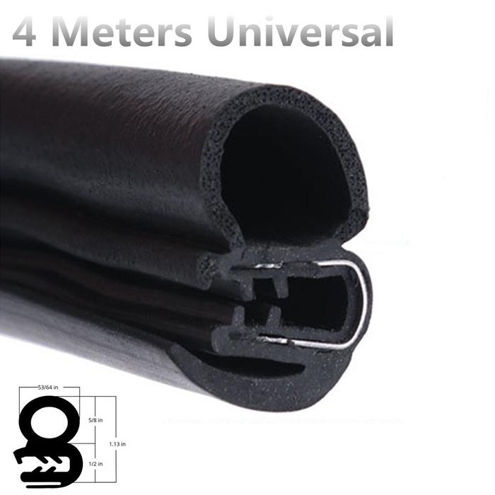 4 Meters Rubber Car Door Seal Weatherstrip EPDM steel belt