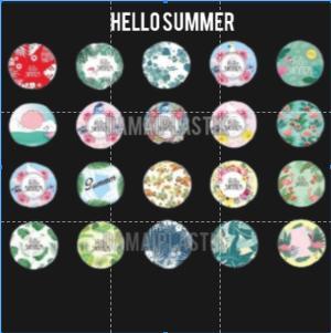 PLASTIK LID CUP SEALER CUP SEAL CUP 1000 CUP KARTUN HELLO SUMMER