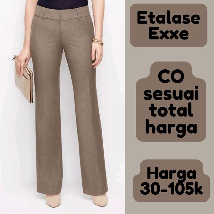 Etalase EXXE F KULOT WANITA CELANA PANJANG MOTIF POLOS MJRAH