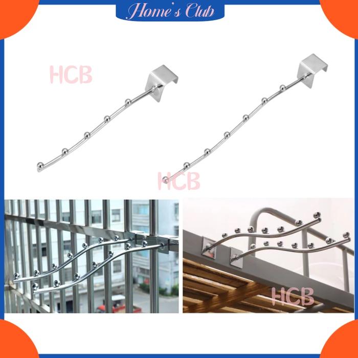 HCB Hanger Suling Belalai 5 Paku 7 Paku / Gantungan Baju Suling / Gantungan Baju Model Paku Tembok /