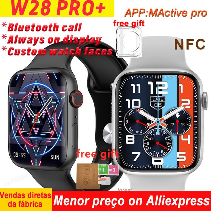 Microwear W28 Pro + Smart Watch 8 Men Women Passlock Strap Lock