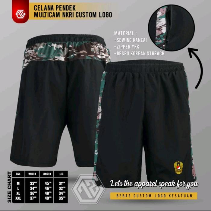 CELANA PENDEK LORENG NKRI MULTICAM / CELANA LORENG KOLOR MULTICAM