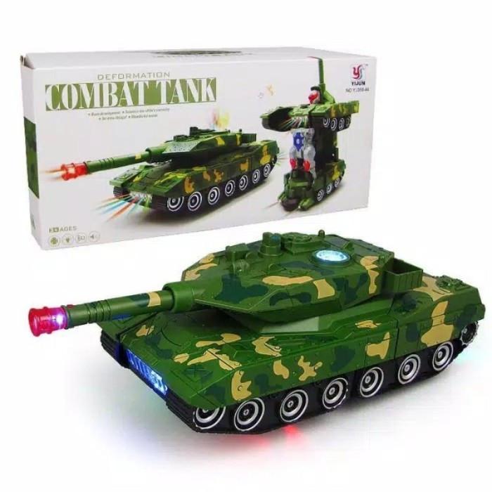 Mainan Mobil Army Mainan Mobil Robot Combat War Tank Deformation Robot Military Big