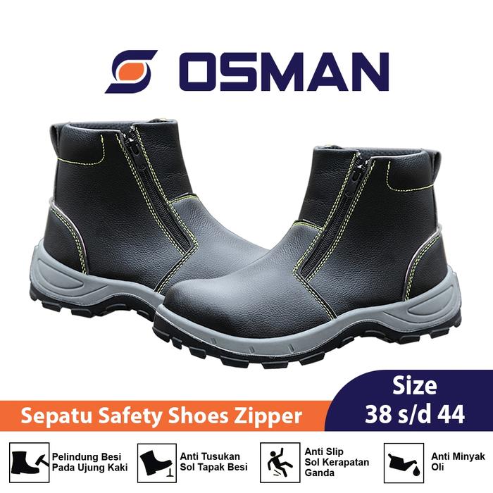 OSMAN Sepatu Safety Shoes Zipper Sepatu Safety Resleting Tipe OS-668