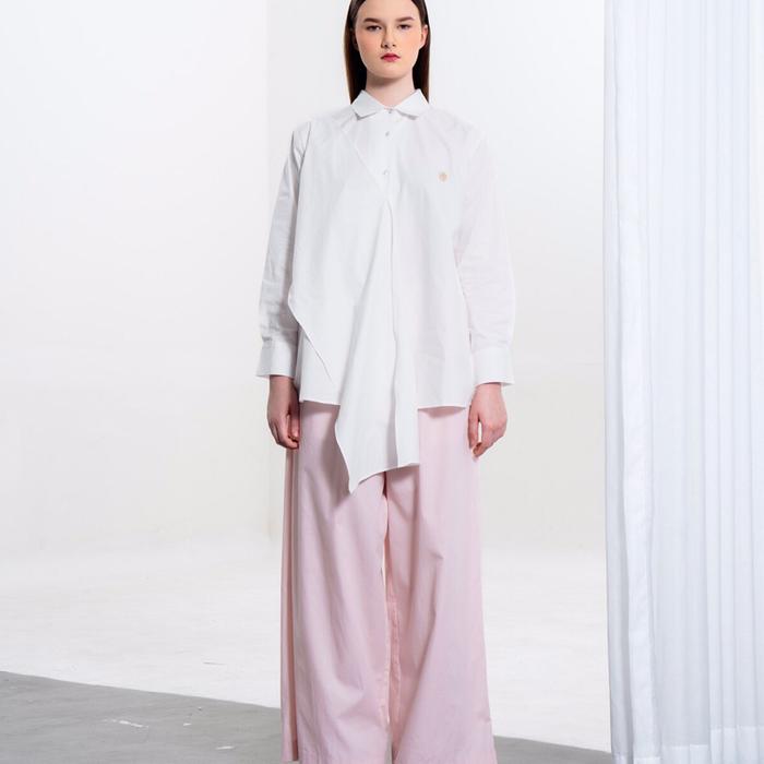 JANICE SHIRT BROKEN WHITE & SAND BY ALEZA LABEL