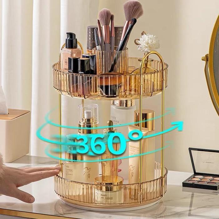 Rak kosmetik rak bumbu rak dapur rak putar 360 derajat rak penyimpanan