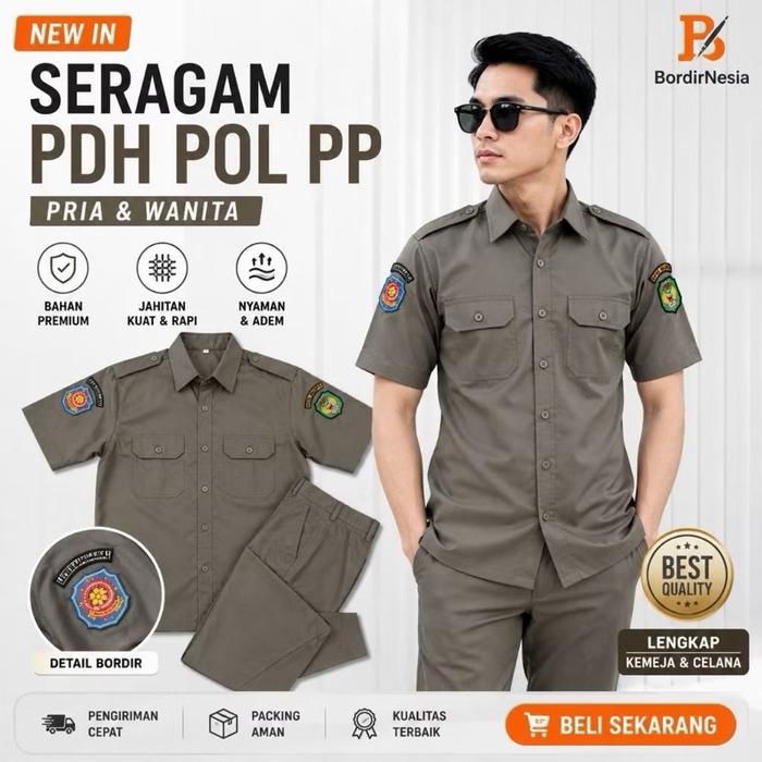 SERAGAM BAJU PDH POL PP PRIA WANITA TERBARU EXCLUSIVE