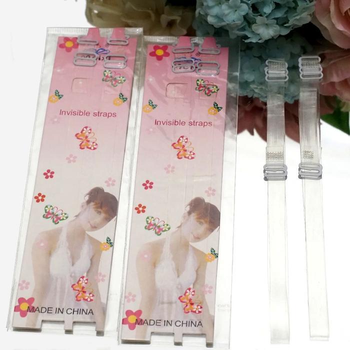 PREMIUM Tali BH Bening Tali Bra Transparan Model Gepeng Tipis Bra Strap Kait