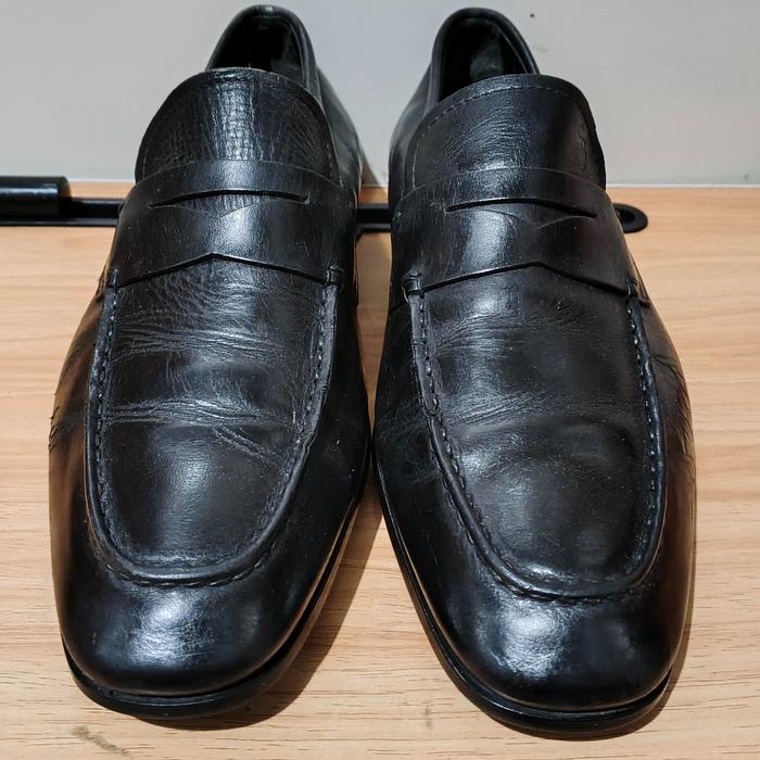 Tod's Sepatu Loafers Kulit Pria Size 37/220 Hitam Model Classic dan Nyaman