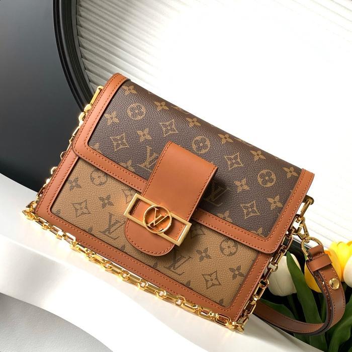 LV Dauphine MM Women's shoulder bag/Tas selempang bahu wanita/tas tangan wanita/Women's Handbags【Box