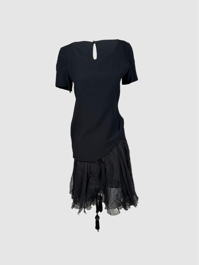 Pre-Owned CHRISTIAN DIOR Sheer Paneled Flared Skirt Dress – XSML ft. KLD Curated