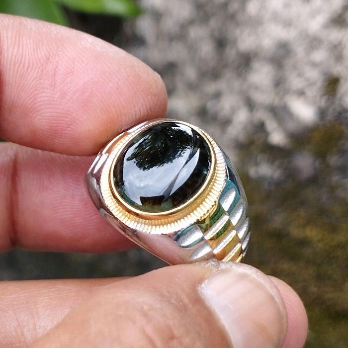 cincin bacok bacan doko majiko coklat keristal bodi glas natural