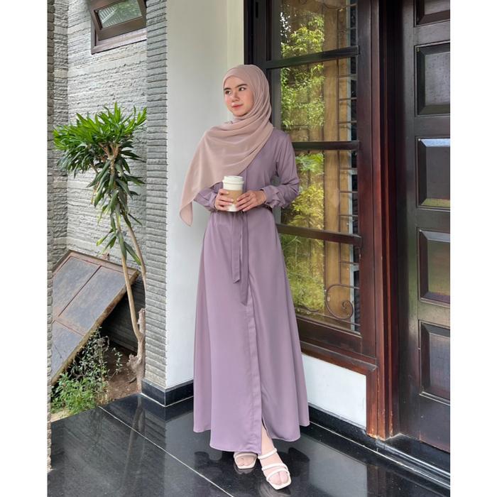Elmiza - Kinan Dress Gamis Wanita Muslim Terbaru Premium Elegan - Bahan Premium Wollycrepe Size XS-X